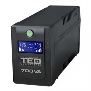 UPS NOU TED Electric 700VA / 400W Line Interactive, 2 iesiri schuko, Display LCD