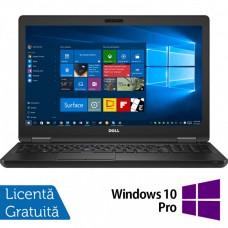 Laptop Refurbished Dell Latitude 5580, Intel Core i5-7440HQ 2.80 - 3.80GHz, 8GB DDR4, 256GB SSD, 15.6 Inch Full HD, Tastatura Numerica, Webcam + Windows 10 Pro